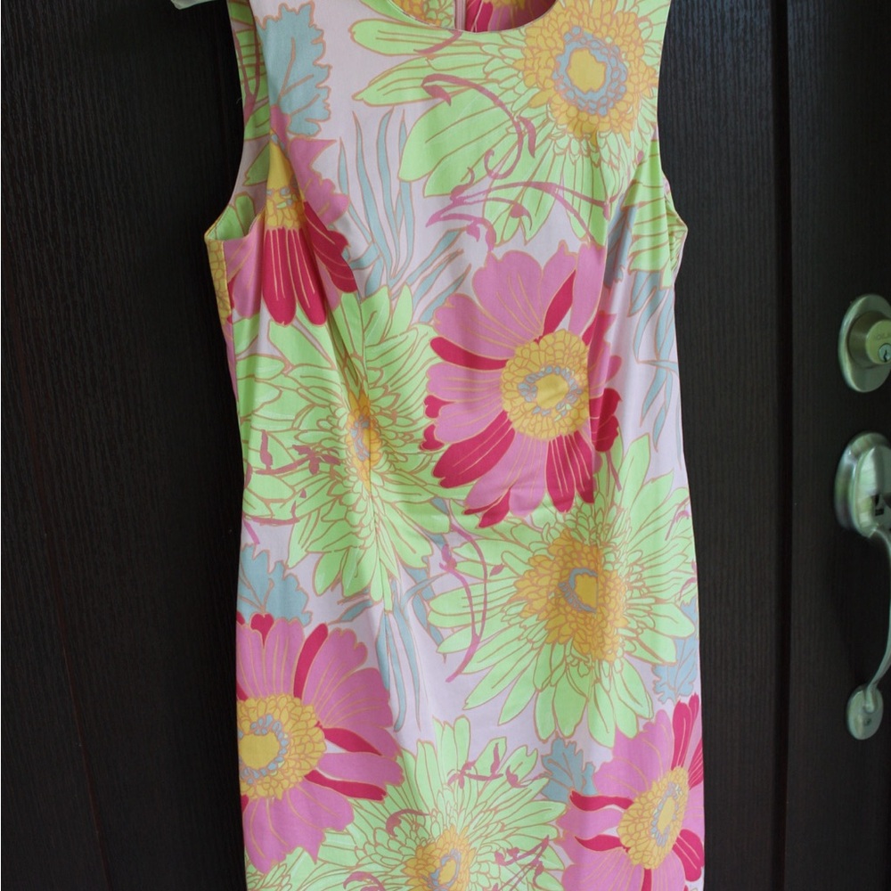 Talbots cotton floral shift dress size 6